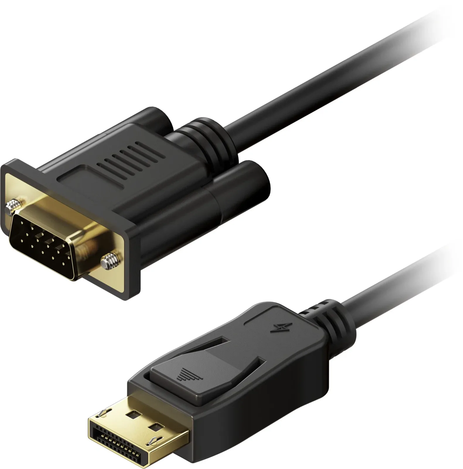 AlzaPower Core DisplayPort to VGA FullHD 1m - fekete