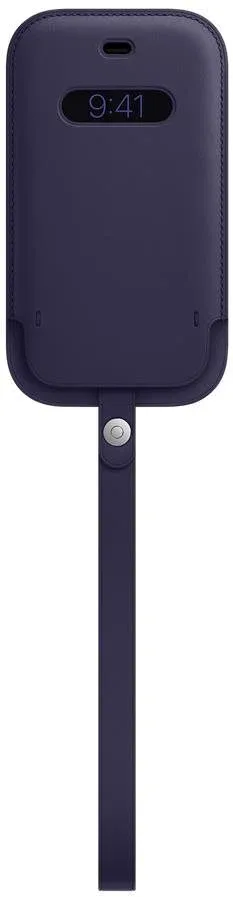 Apple iPhone 12 mély ibolya bőr MagSafe tok