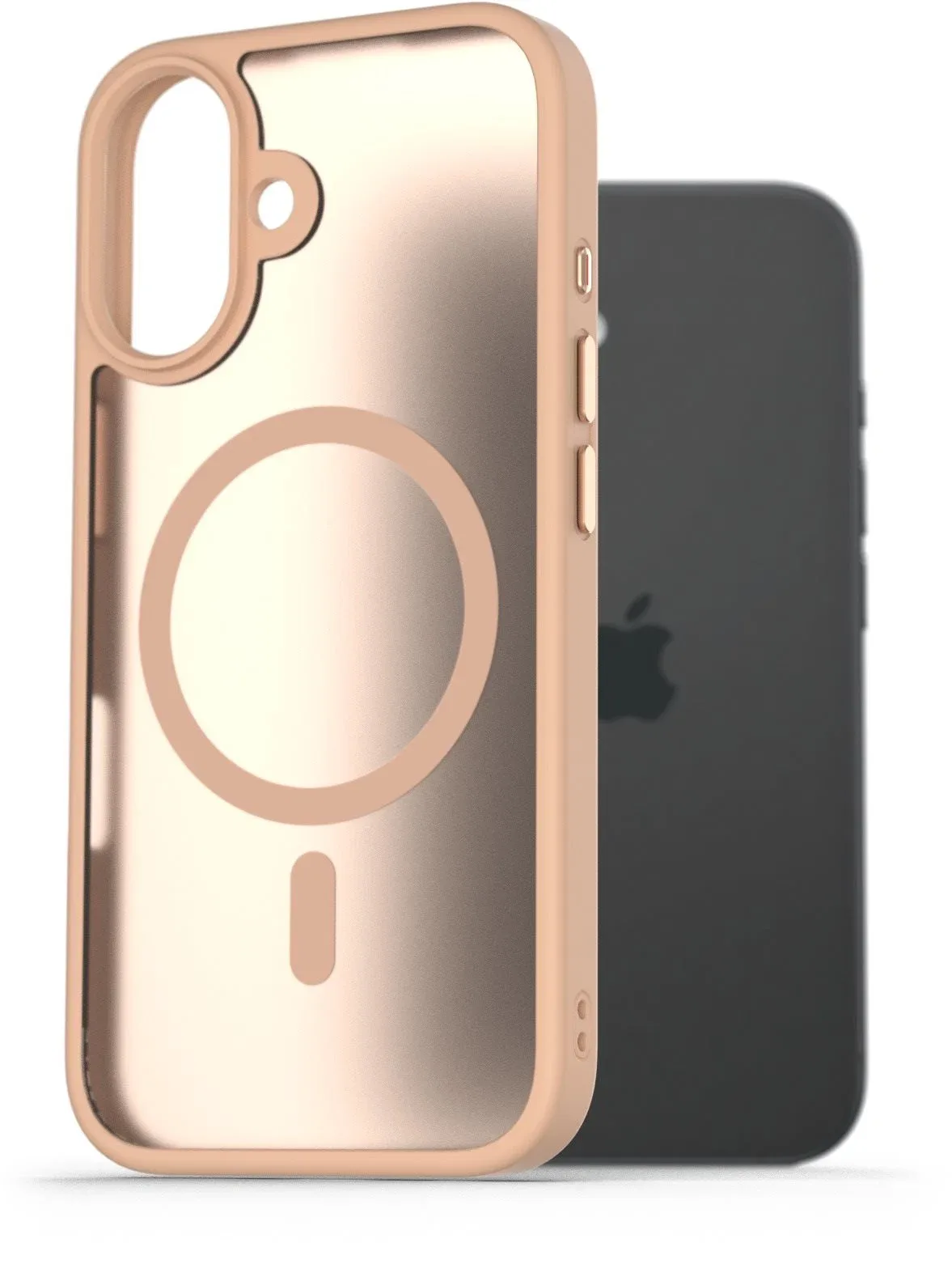 AlzaGuard Matte Case Compatible with Magsafe iPhone 16 Plus homoksárga tok