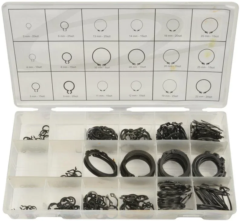 GEKO rögzítőgyűrűk 300db, R1-R19, pr. 3 -32 mm
