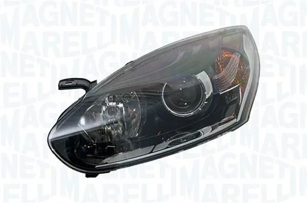 MAGNETI MARELLI RENAULT Mégane 14-15 Első fényszóró, H7+H7 (motorral), fekete, króm díszléc (gyári beszállítói)