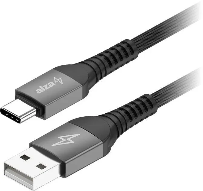 AlzaPower AluCore USB-A to USB-C 2.0 Ultra Durable 2m sötétszürke