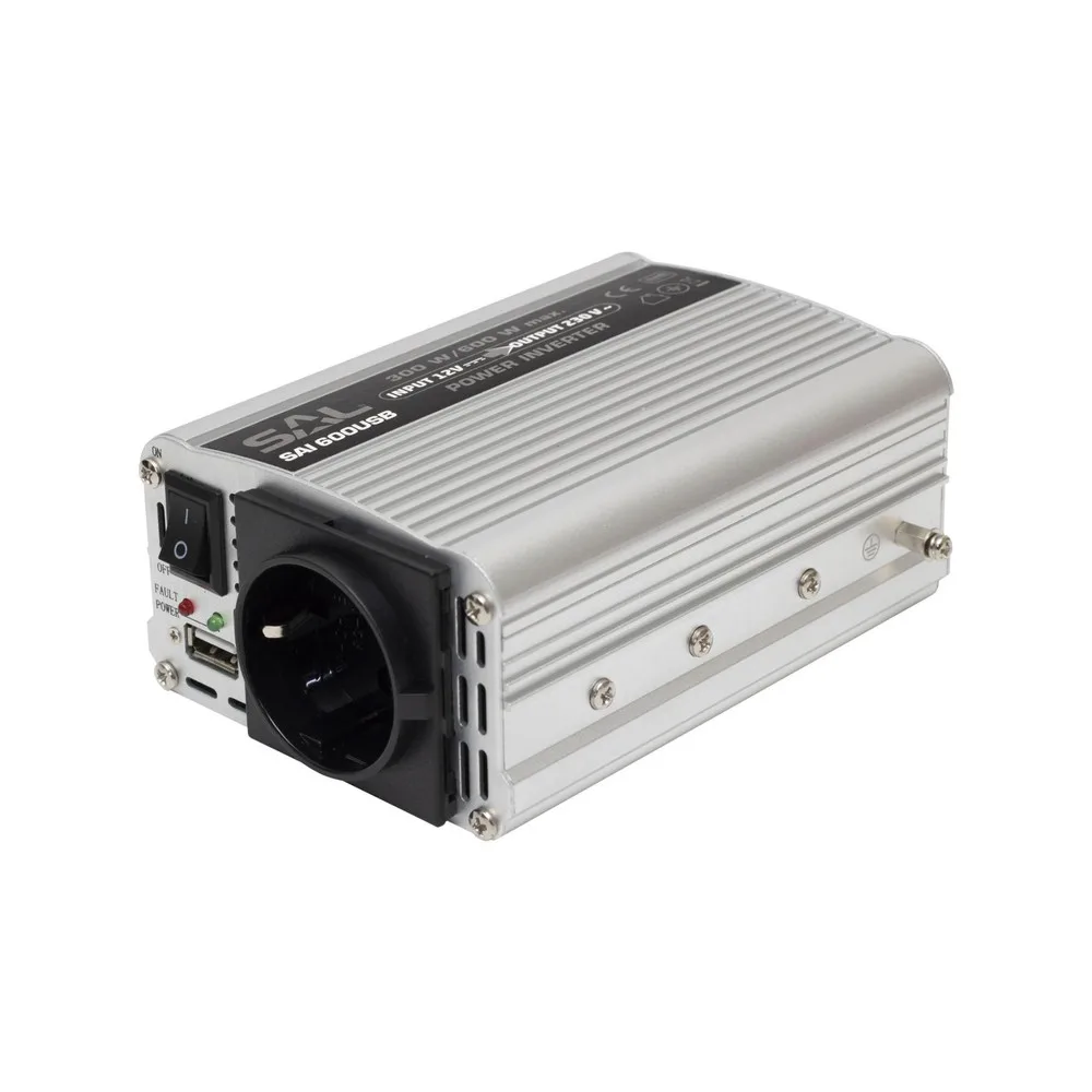 SAL SAI 600USB Feszültségátalakító, 300/600W, USB töltőaljzat
