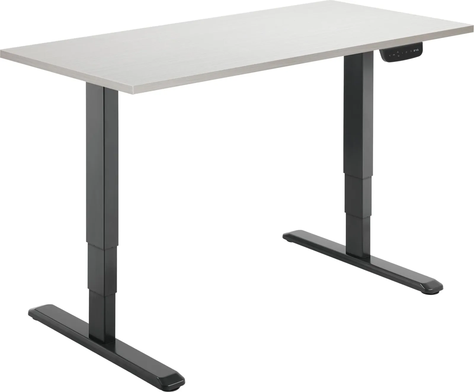 AlzaErgo Table ET1 NewGen fekete + TTE-12 120x80 cm fehér tölgy asztallap