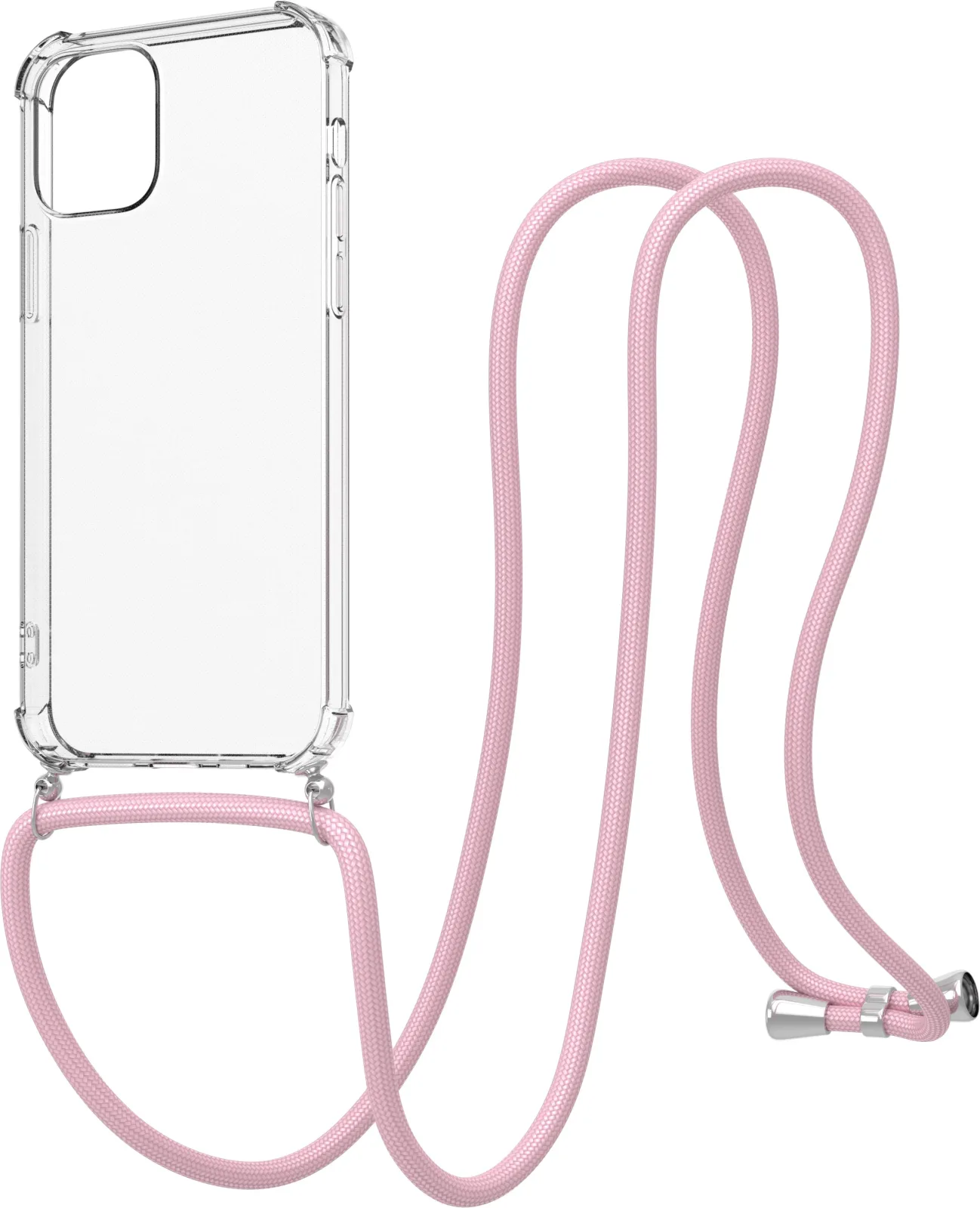 AlzaGuard Luxe Lanyard Case iPhone 12/12 Pro rózsaszín tok