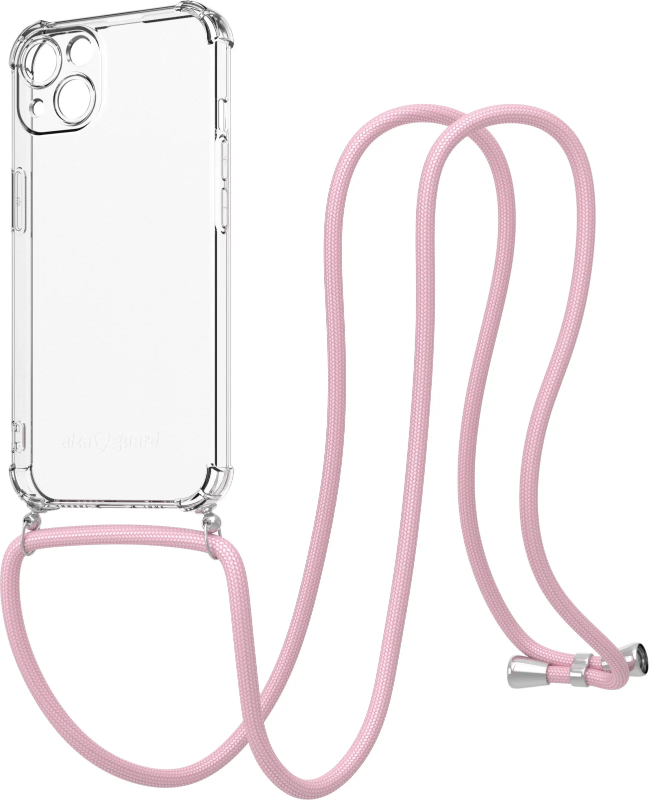AlzaGuard Luxe Lanyard Case iPhone 13 rózsaszín tok
