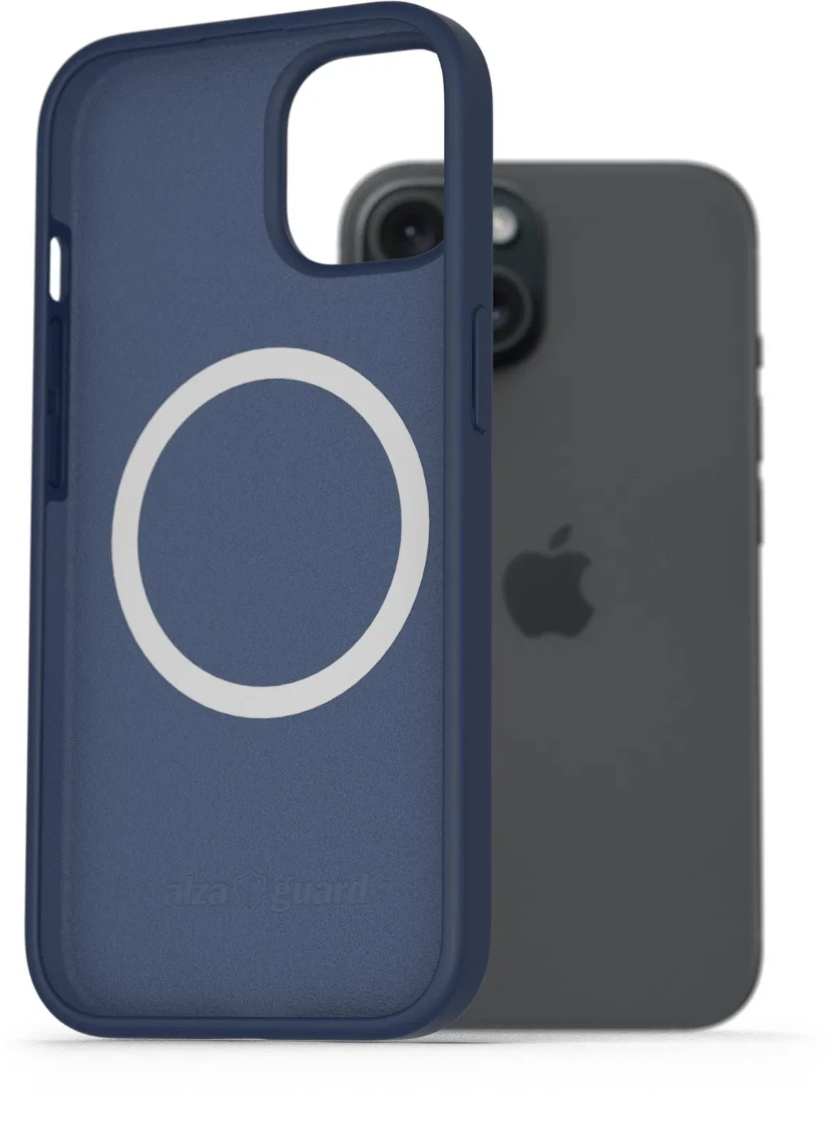 AlzaGuard Silicone Case Compatible with Magsafe iPhone 15 kék tok
