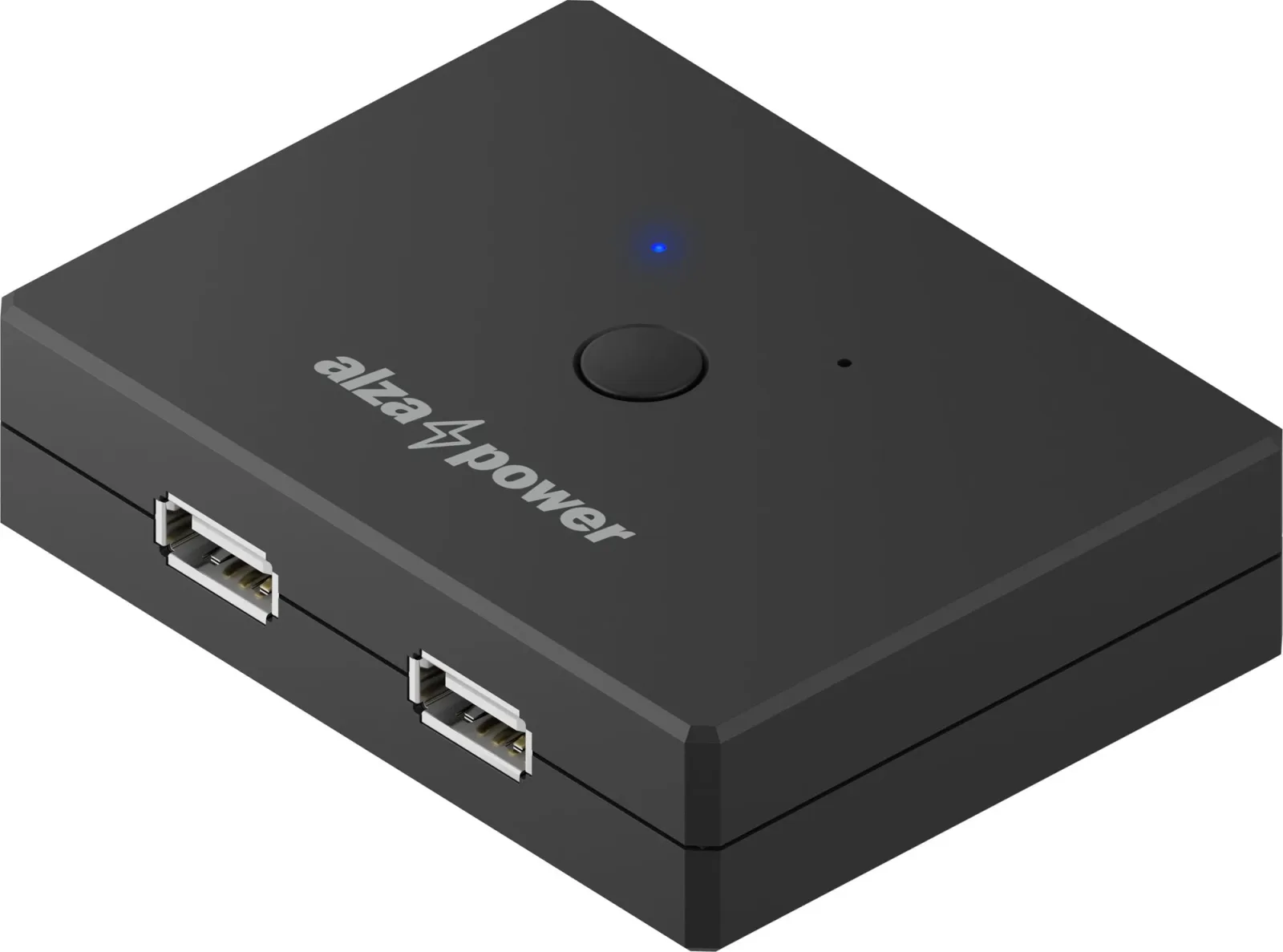 AlzaPower USB 2.0 2 In 2 Out KM Switch Selector, fekete