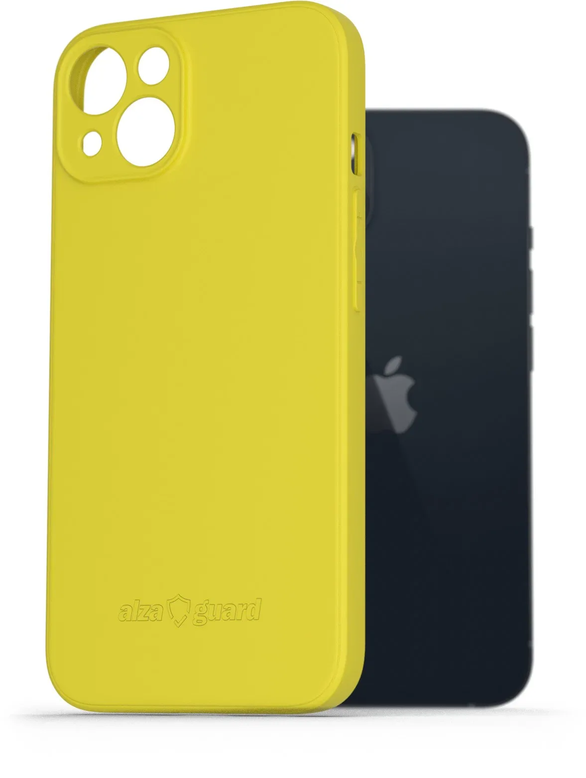 AlzaGuard Matte iPhone 13 sárga TPU tok
