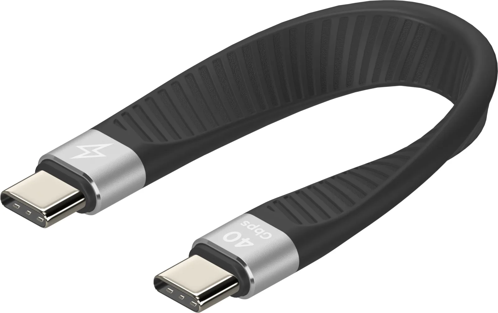 AlzaPower FlexCore USB-C to USB-C 4 Gen 3 100W 40 Gbps, fekete