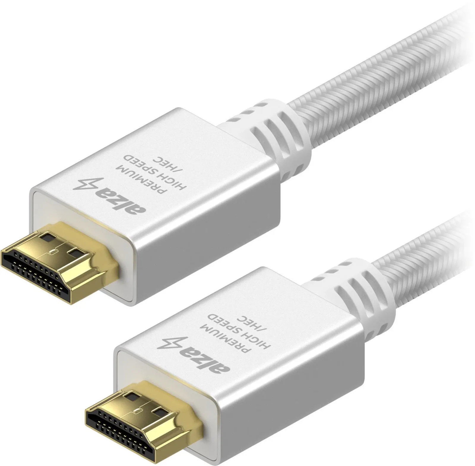 AlzaPower AluCore Premium HDMI 2.0 High Speed 4K, 1m - fehér