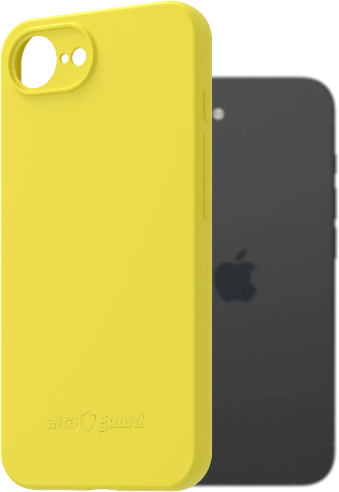 AlzaGuard Matte TPU Case iPhone 16e sárga tok