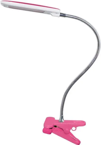 ACA Lighting BAZ LED asztali lámpa kapcsolóval és klipsszel 5W/230V/4000K/340Lm/120°/IP20, rózsaszín