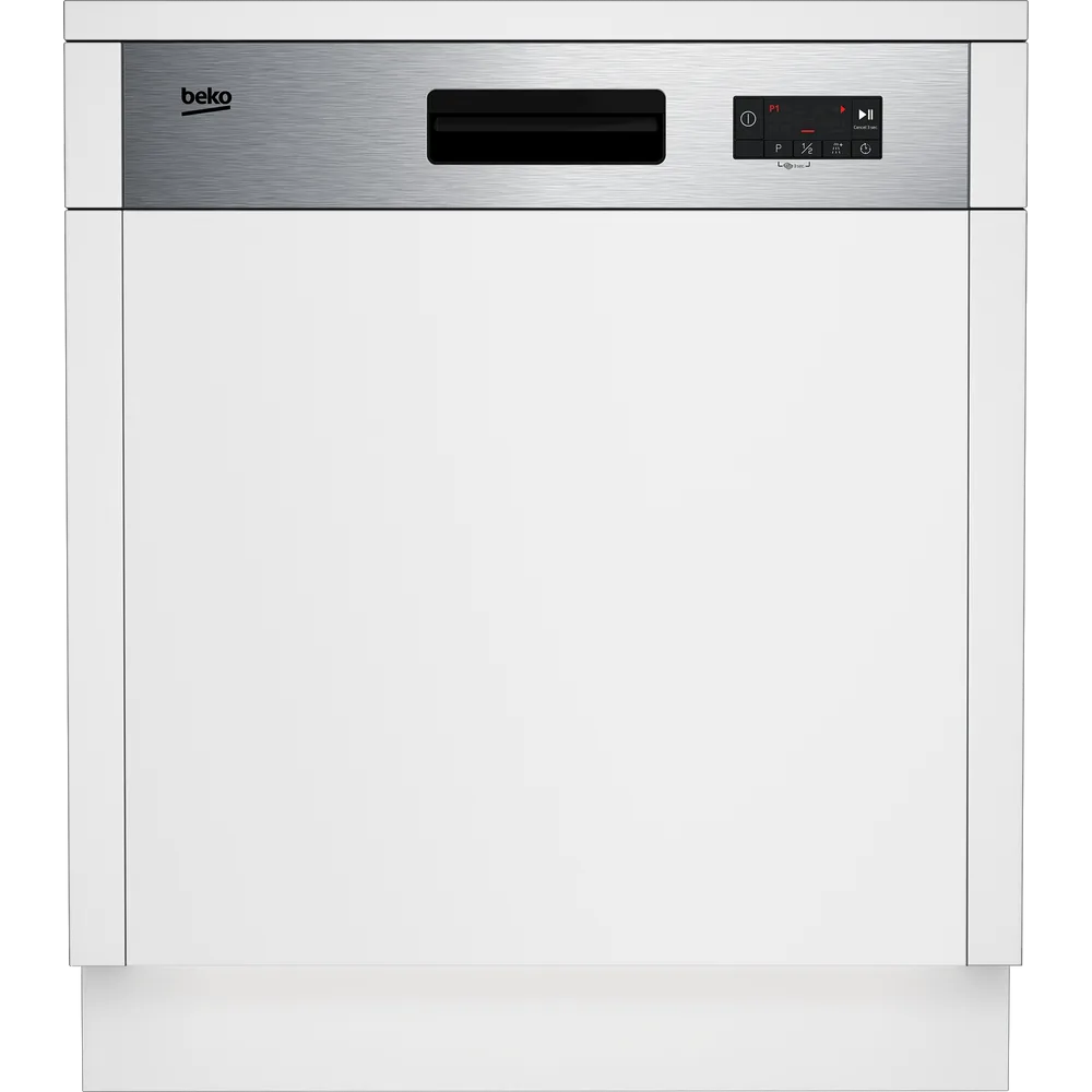 Beko BDSN153E3X beépíthető félig integrált 13 terítékes mosogatógép
