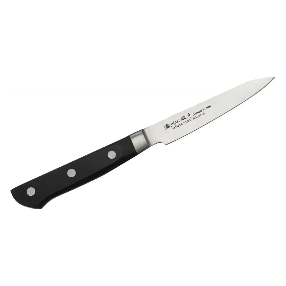 Satake 802-796 Satoru japán hámozó kés, 10 cm penge hossz, rozsdamentes acél, kemény műanyag markolat