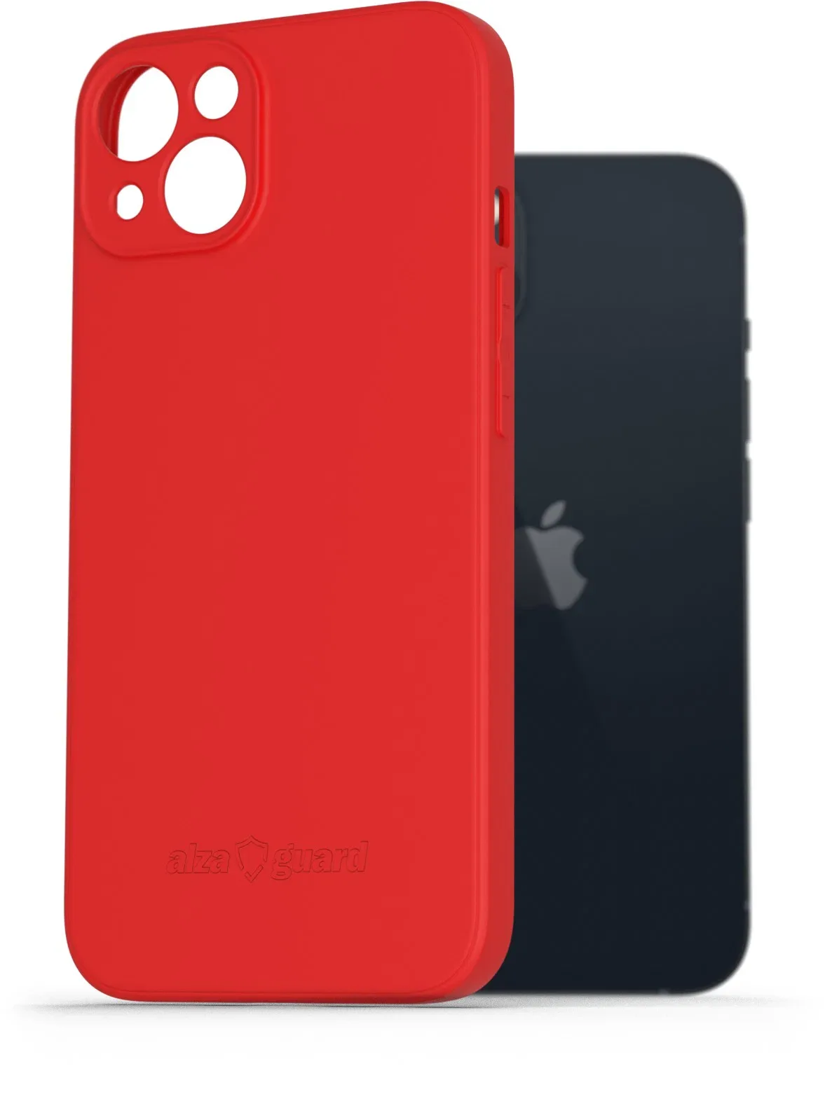 AlzaGuard Matte iPhone 13 piros TPU tok