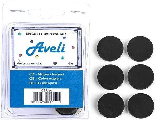 AVELI 24 mm, fekete - 6 darab a csomagban