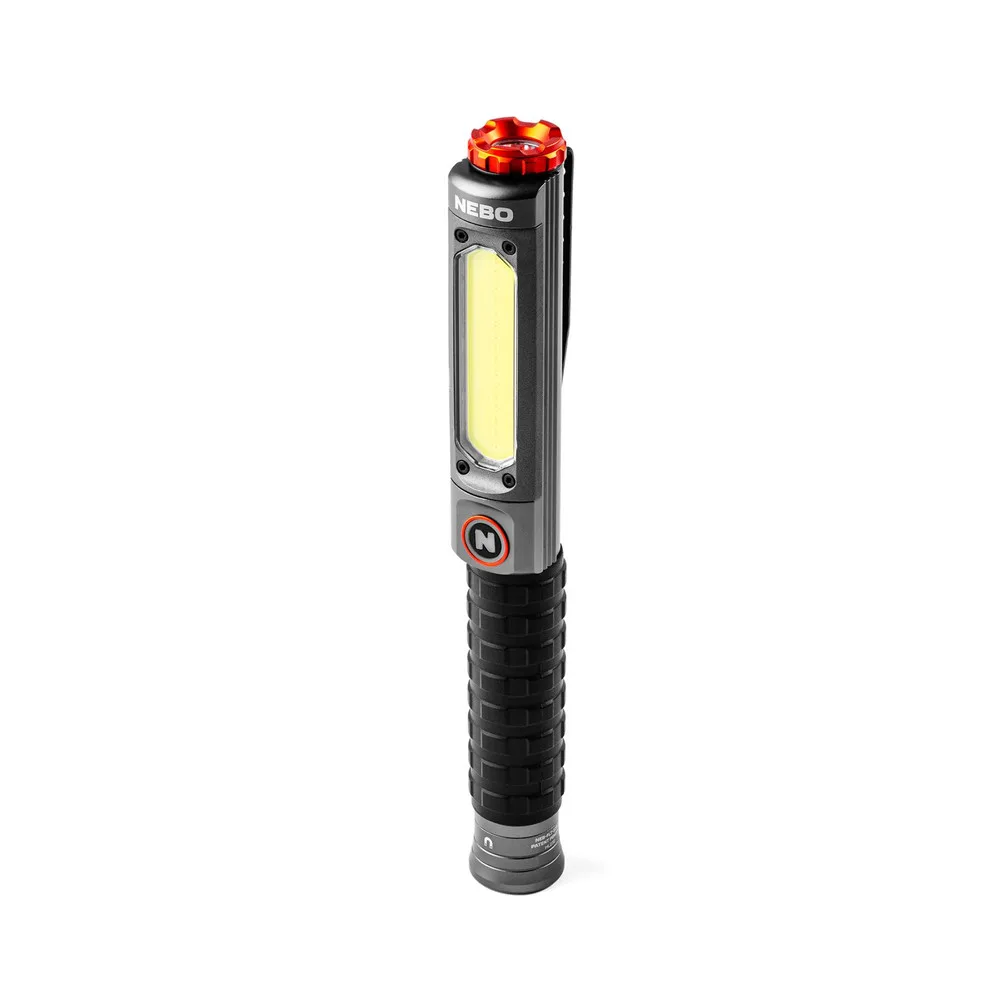NEBO NEB-FLT-1033-G BIG LARRY PRO + zseblámpa és szerelőlámpa, 600-40 lumen, akkumulátoros, IPX7, mágneses talp