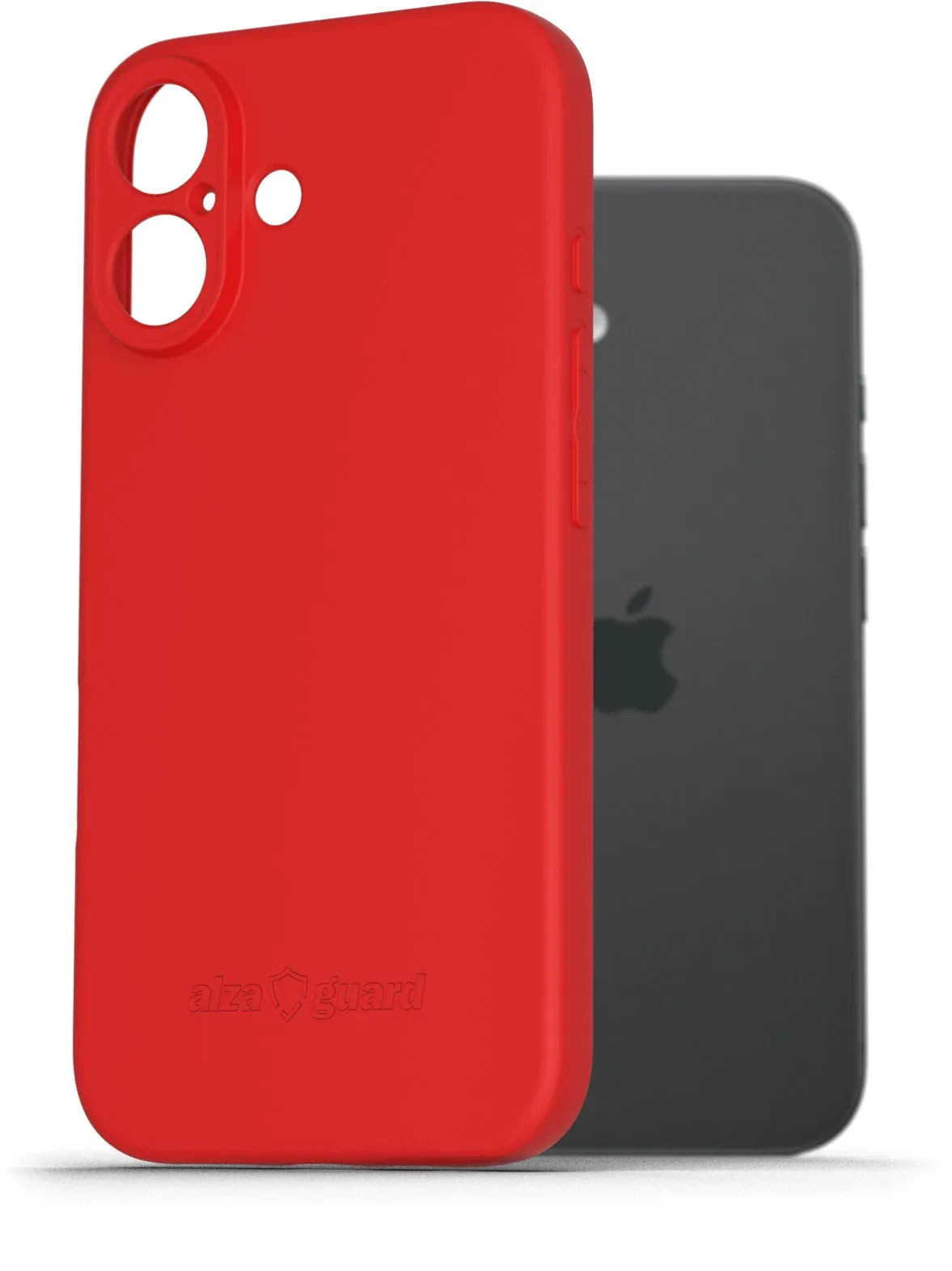 AlzaGuard Matte TPU Case iPhone 16 piros tok