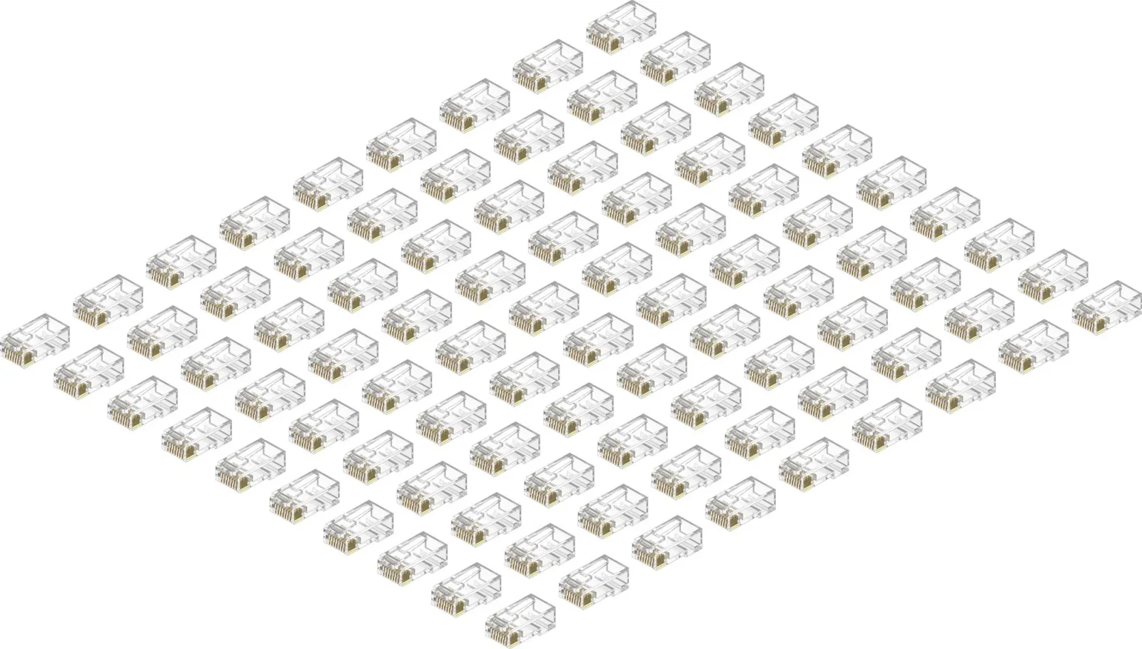 AlzaPower Patch CAT6 UTP RJ45 8p8c árnyékolatlan hajtogatott kábel 100 darabos kiszerelésben