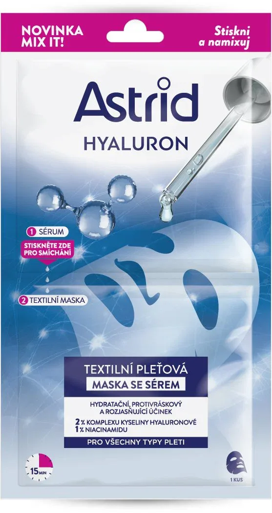 ASTRID Hyaluron Mix It textil maszk szérummal, 1 darab