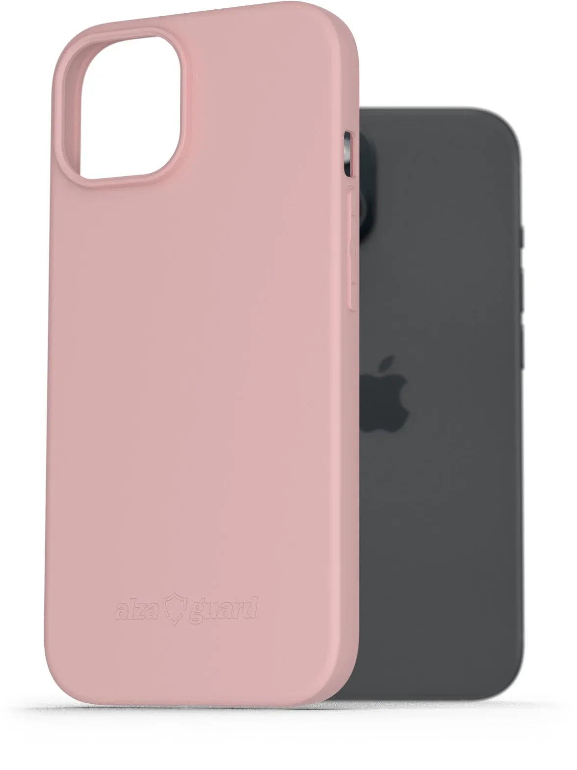 AlzaGuard Matte iPhone 15 rózsaszín TPU tok