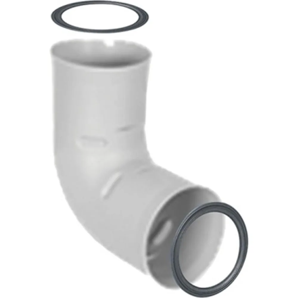 Aerauliqa 90°-os könyök DN75/63mm Fehér