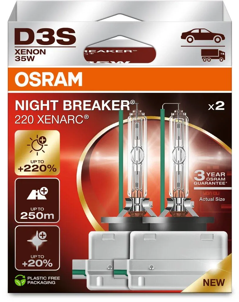 Osram Xenarc D3S Night Breaker +220% Duo Box