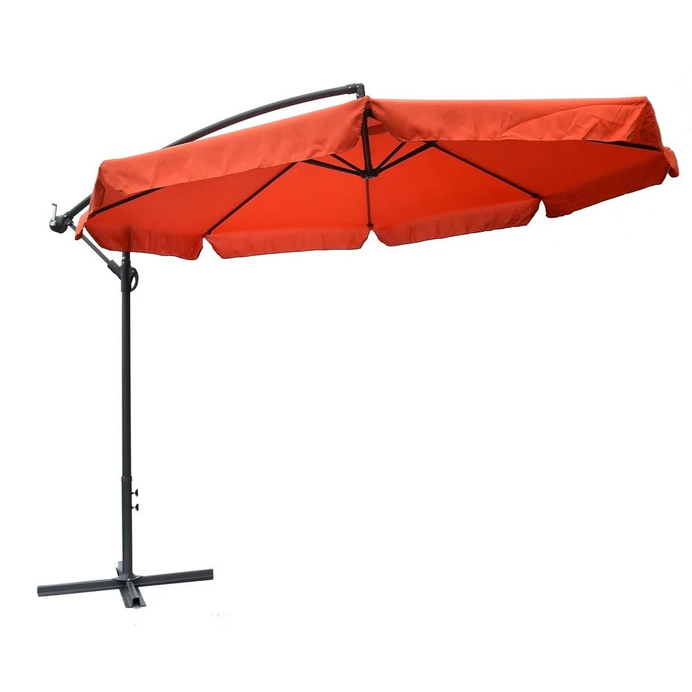 Rojaplast Exclusive függő napernyő hajtókarral, terrakotta - ø 300 cm