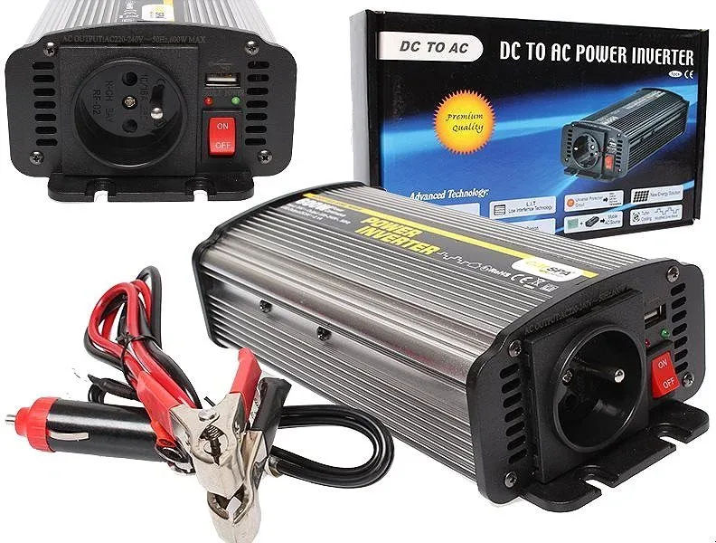 Carspa 12V / 230V+USB 600W